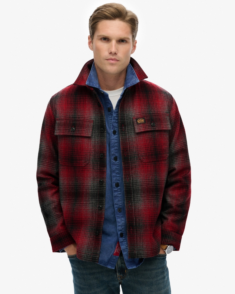 Superdry Miller Uld Overshirt Rød