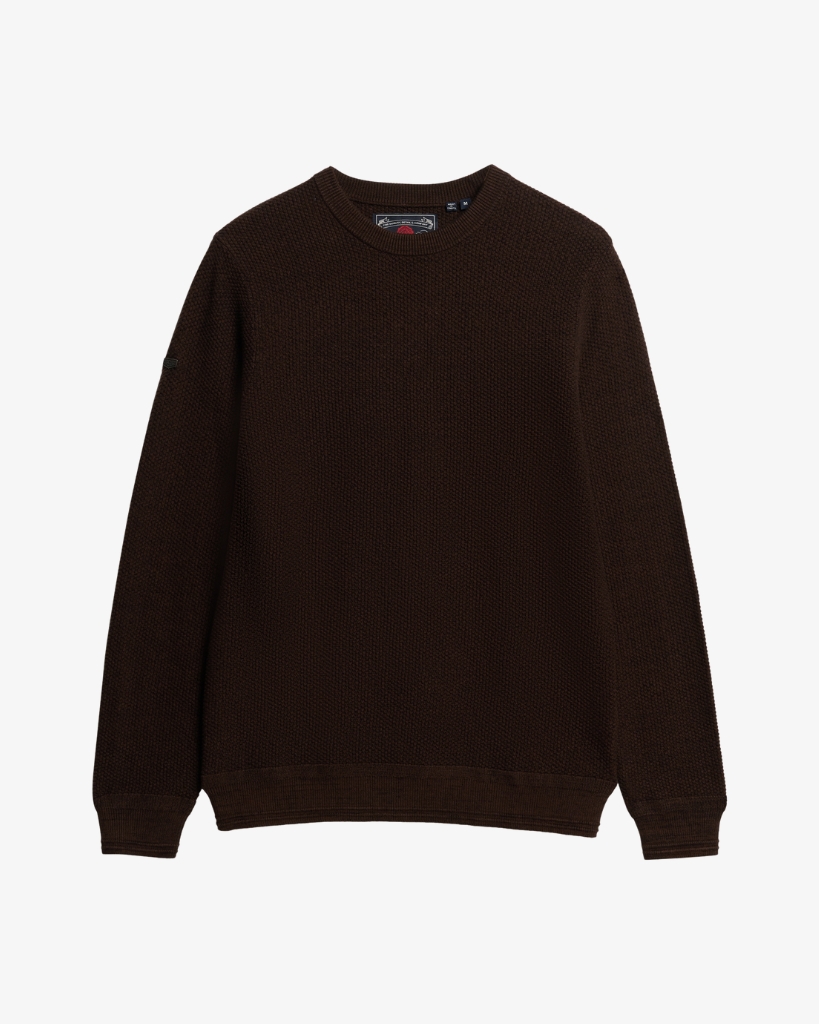 Superdry Texture Strik Mørkebrun