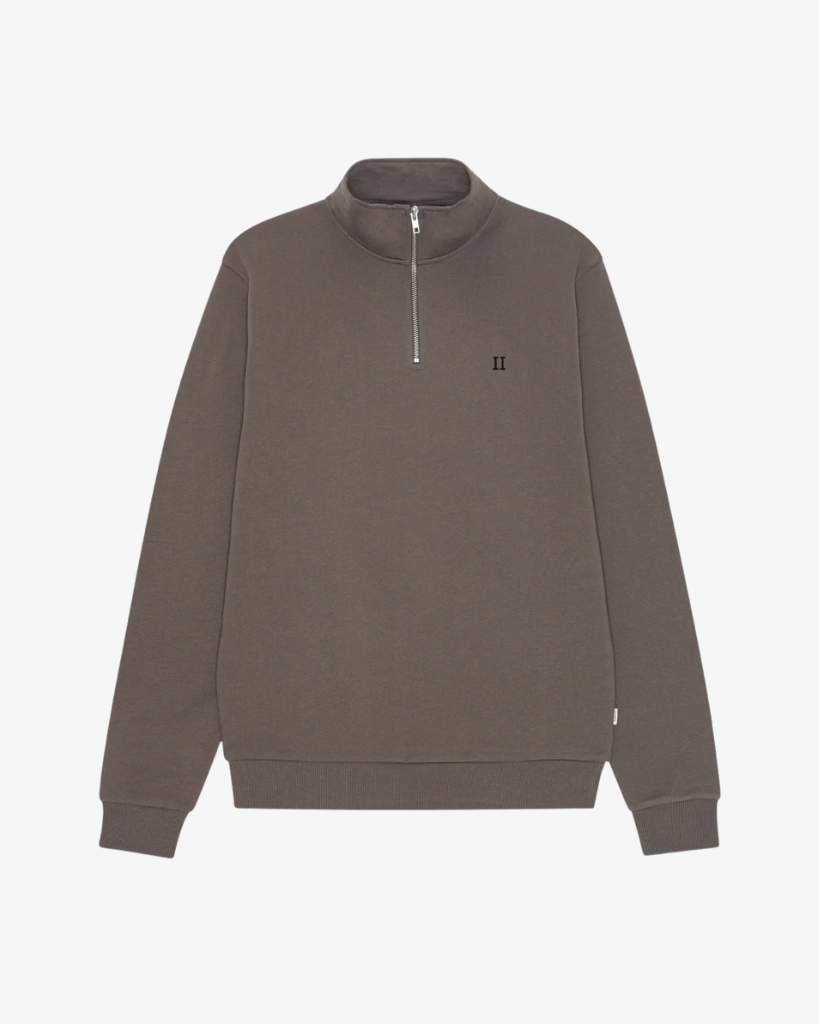 Les Deux Core Contrast Half-zip Sweatshirt Brun