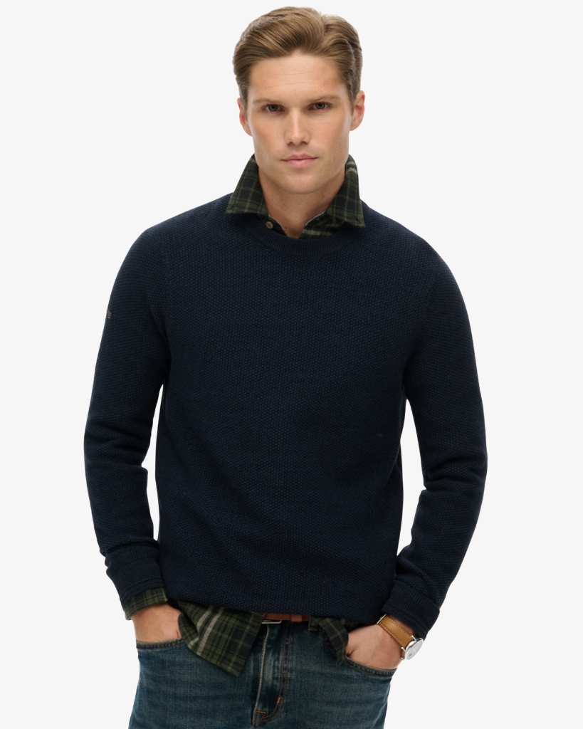 Superdry Texture Strik Mørkeblå