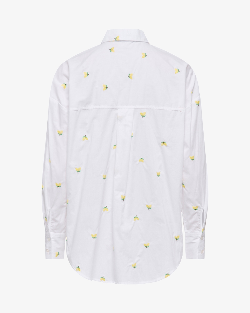 JDY Nelly Skjorte Hvid/Citroner