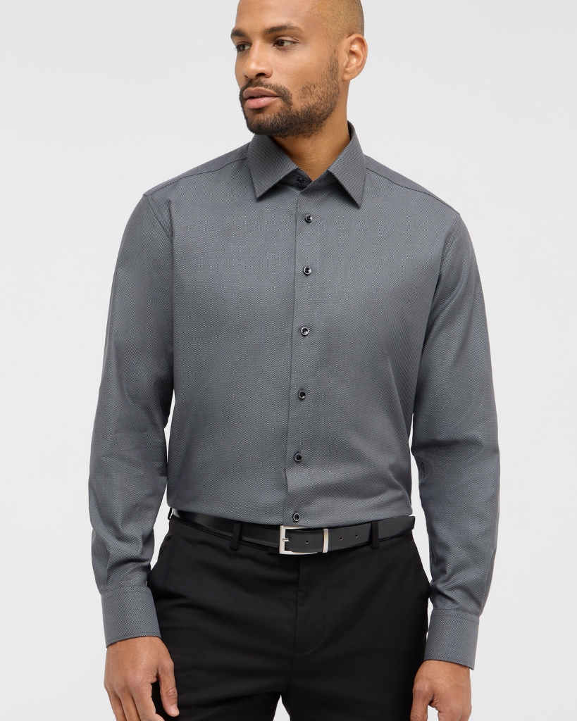 Eterna Skjorte Modern Fit Grå