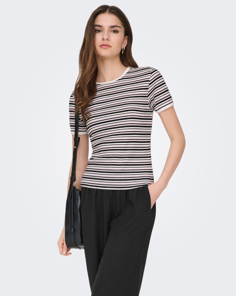 JDY Lada T-shirt Rosa/sort