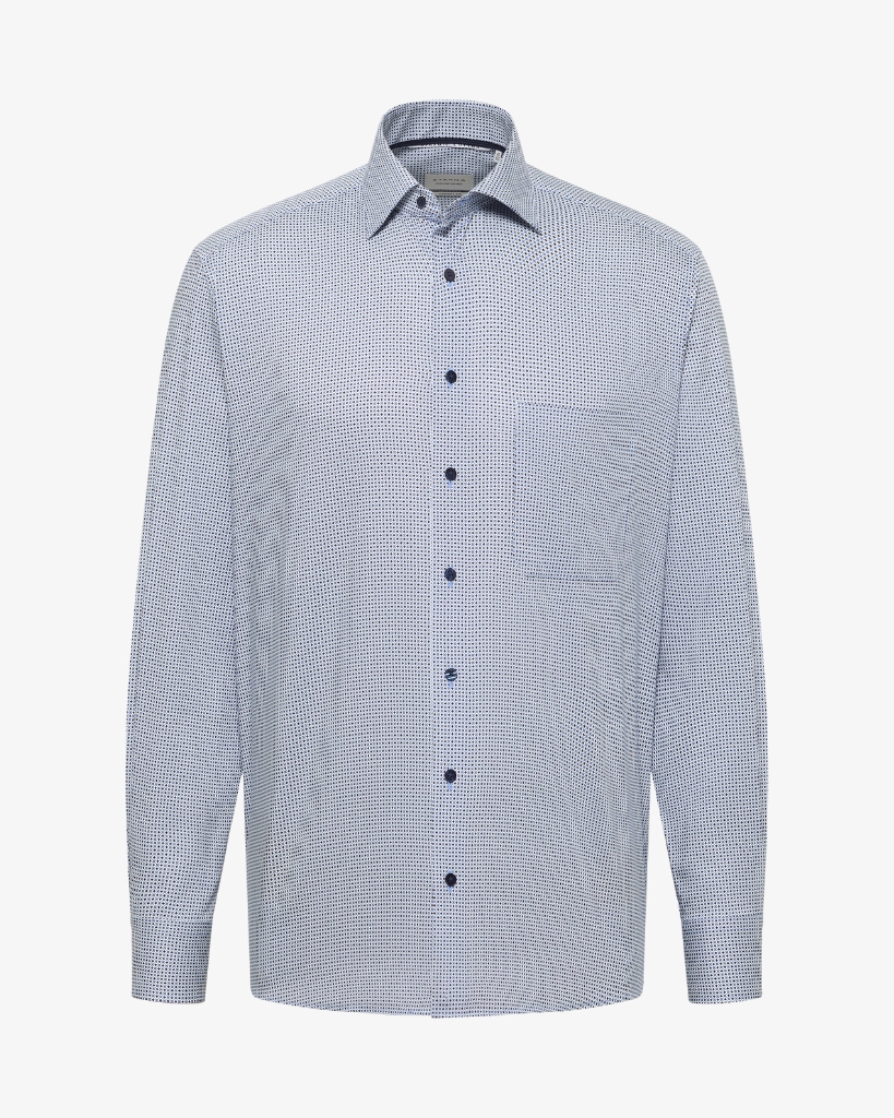 Eterna Ternet Skjorte Comfort Fit Blå