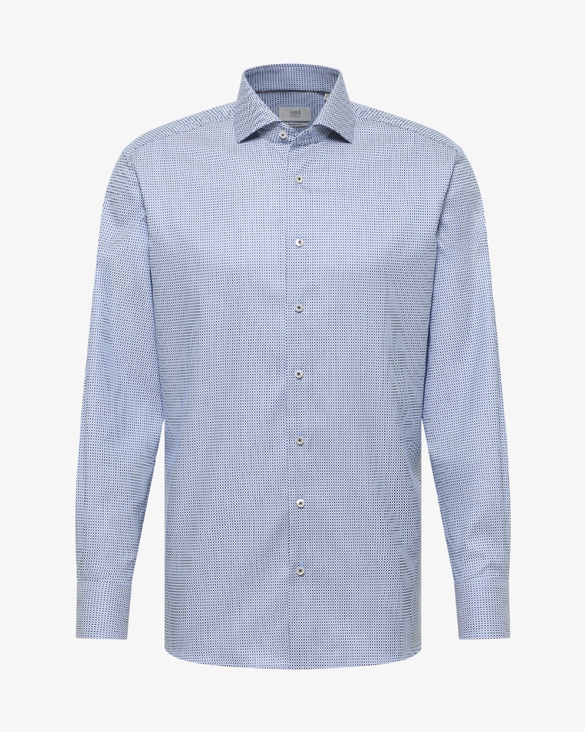 Eterna Ternet Skjorte Modern Blå