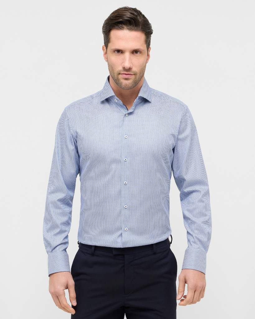 Eterna Ternet Skjorte Modern Blå