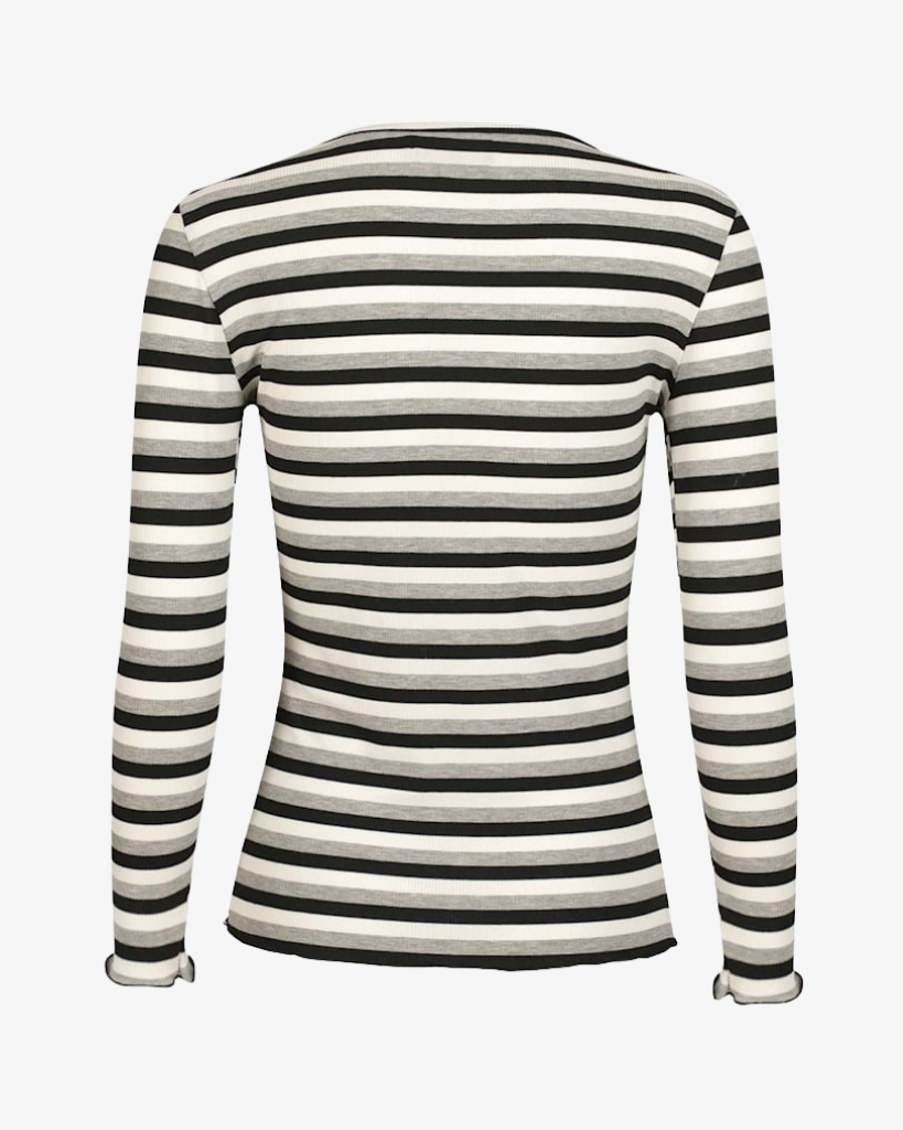 Liberte Natalia T-shirt Sort/Grå/Hvid