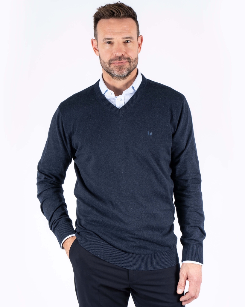 Pre End Malcom V-hals Strik Navy