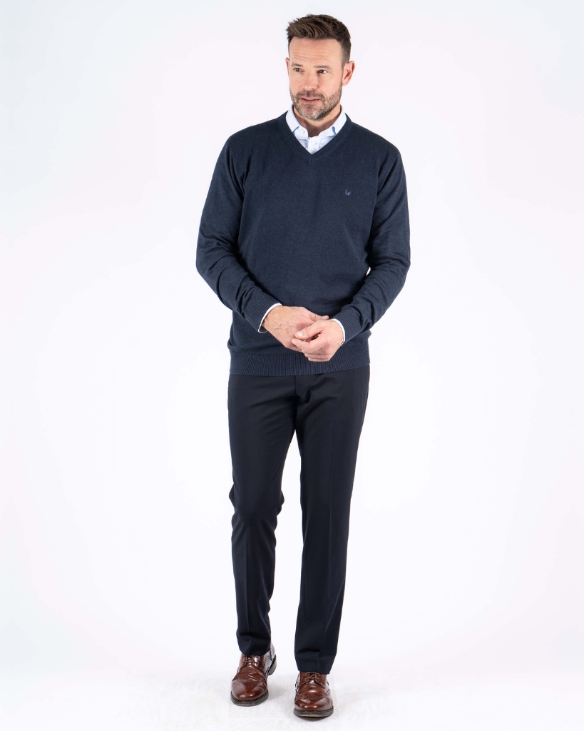 Pre End Malcom V-hals Strik Navy