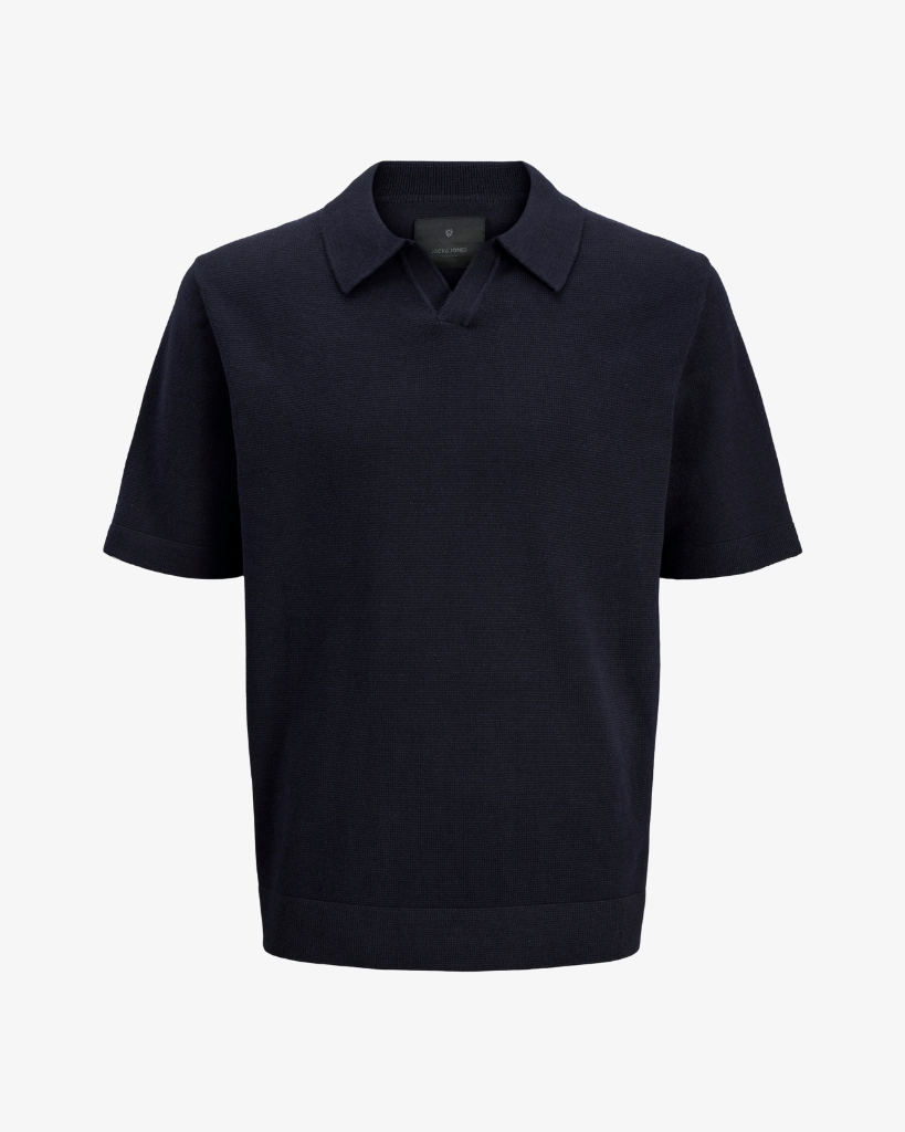Jack Jones Milano Strikpolo Mørkeblå Plussize