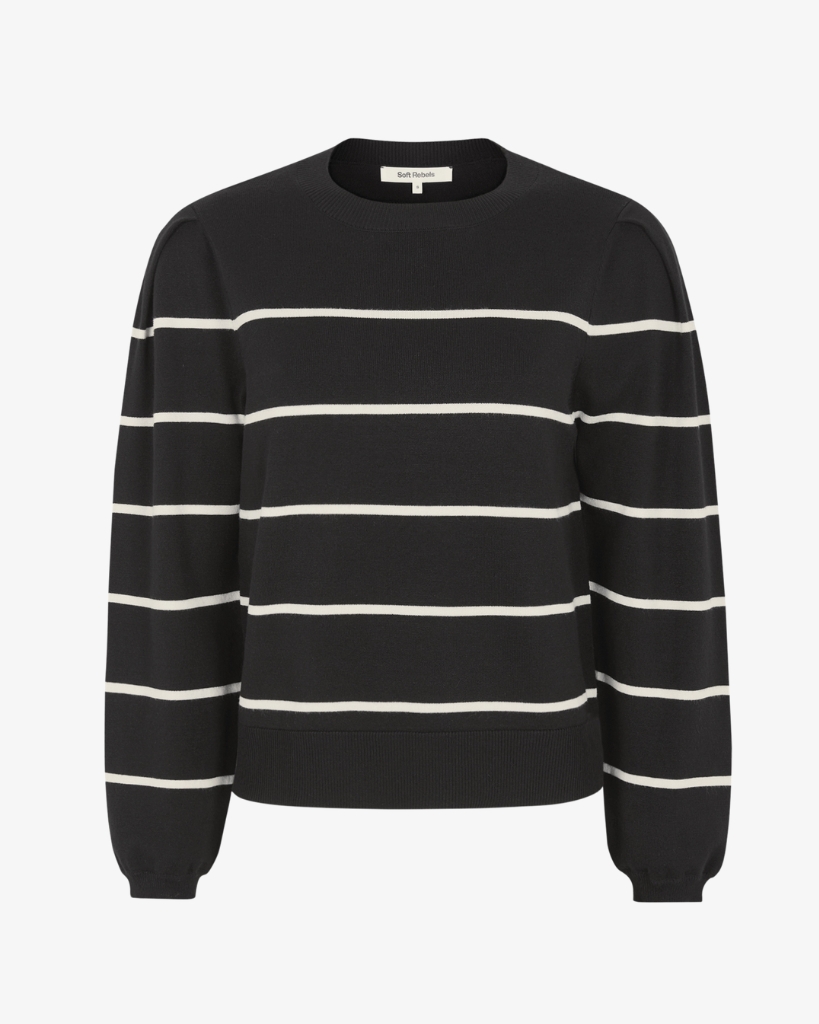 Soft Rebels Marla Bluse Sort/hvid