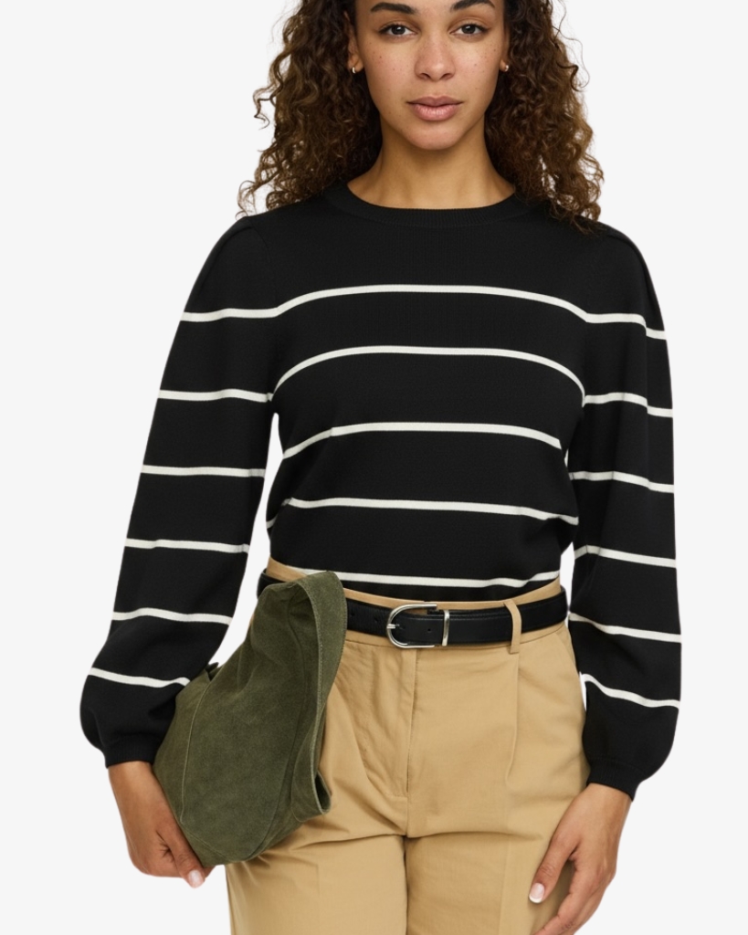 Soft Rebels Marla Bluse Sort/hvid