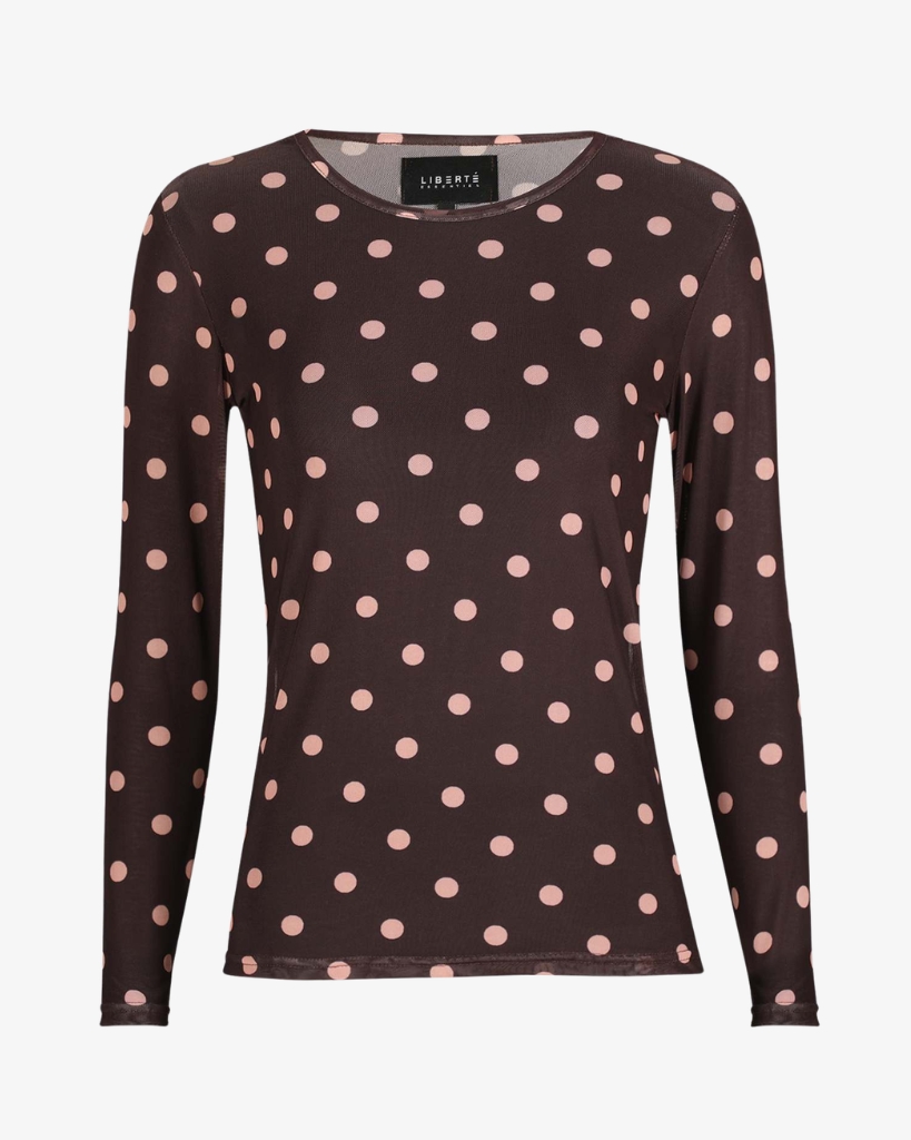 Liberte Mesh Bluse Lyserød/sort