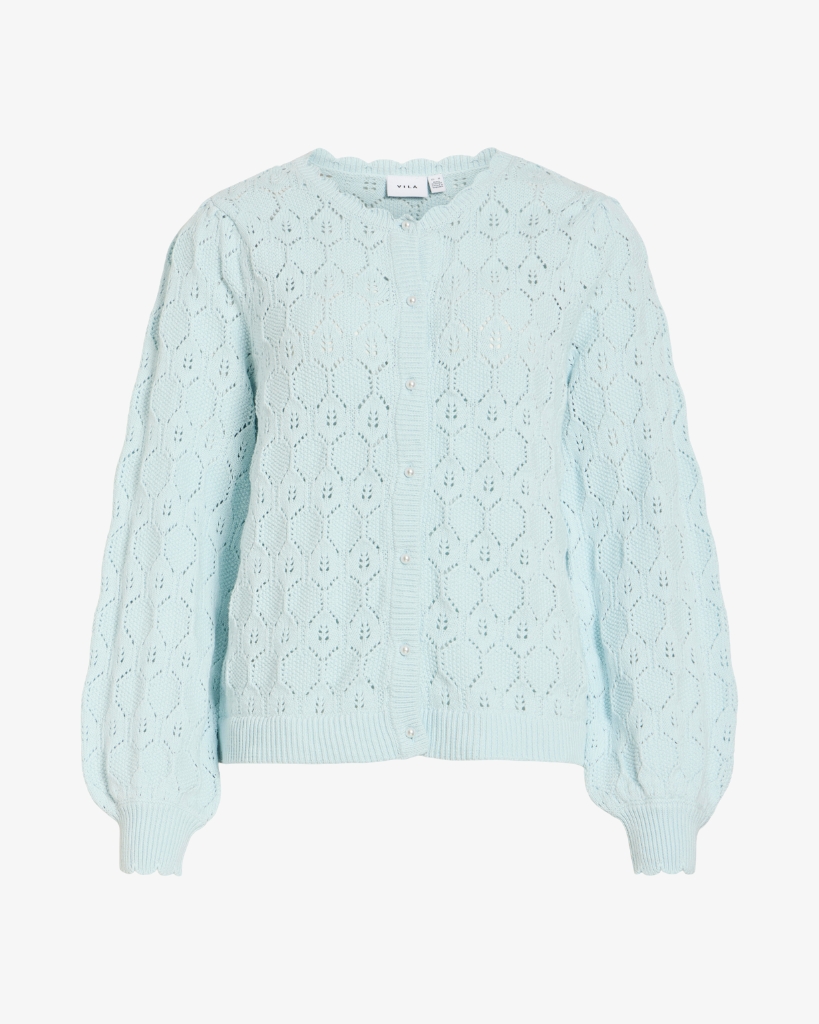 Vila Viloen Strik Cardigan Lyseblå
