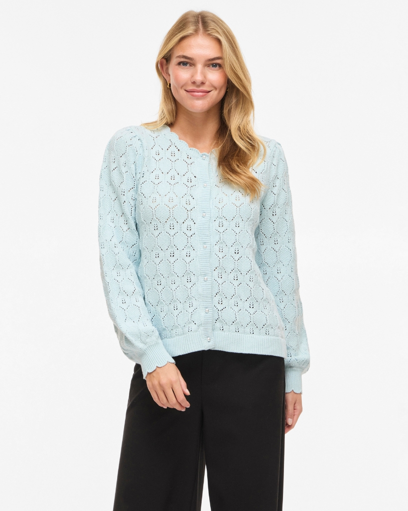 Vila Viloen Strik Cardigan Lyseblå