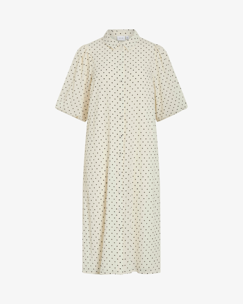 Vila Viea Kjole Hvid/Sort