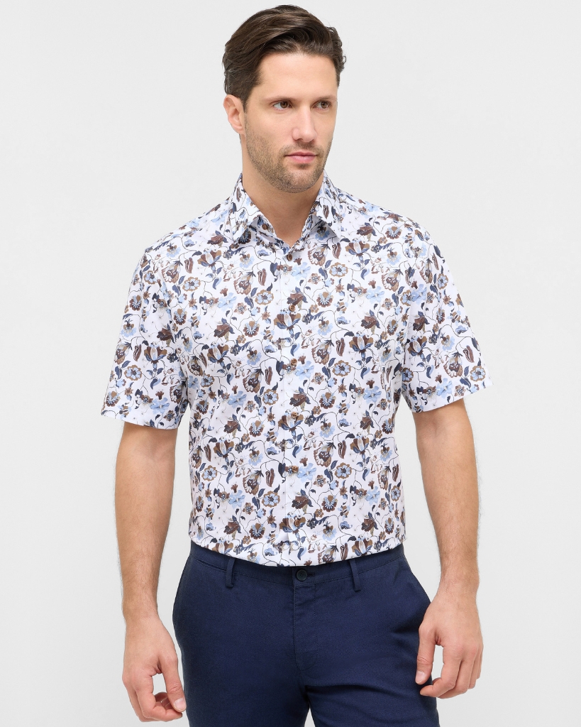 Eterna Twill Skjorte Kortærmet Modern Fit