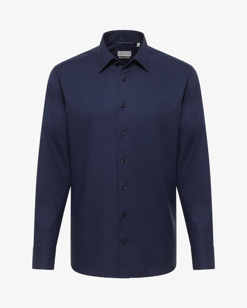 Eterna Dobby Skjorte Comfort fit Navy