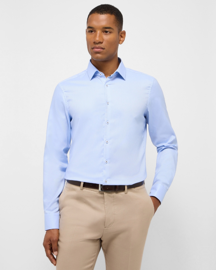 Eterna Skjorte Slim Fit Lyseblå