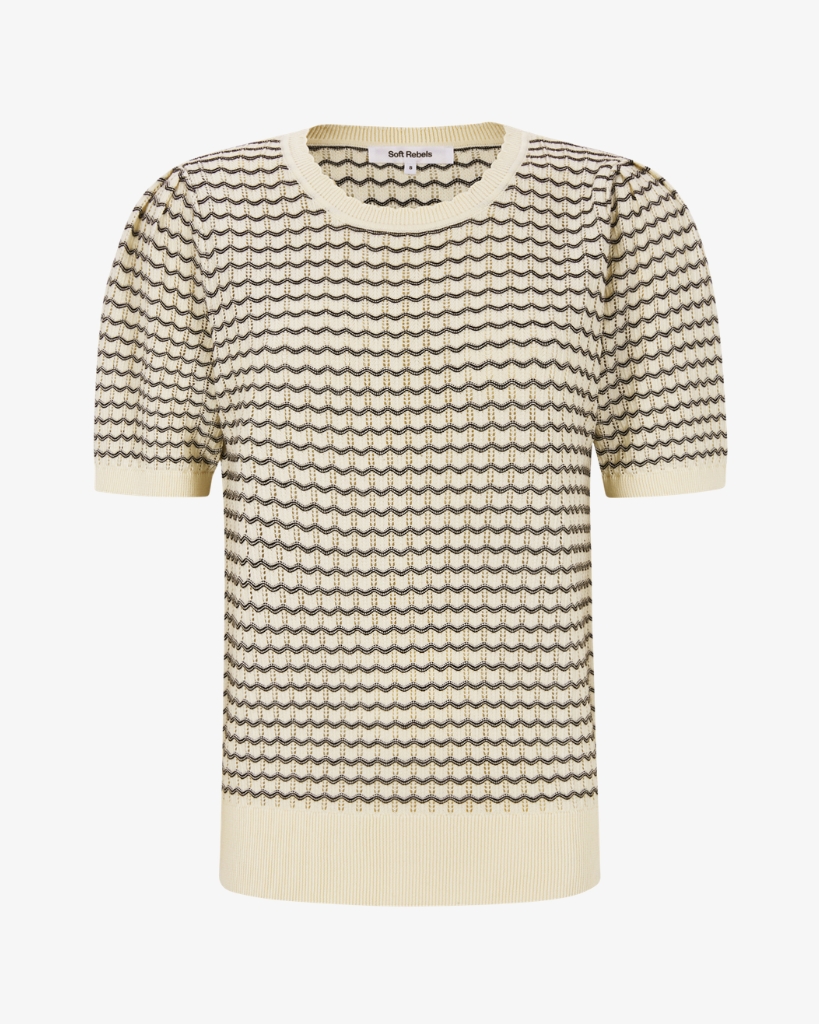 Soft Rebels Mayan Strik Offwhite/sort