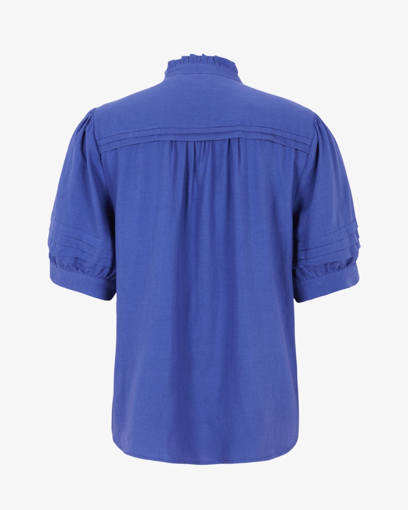 Soft Rebels Yindi Frill Bluse Blå
