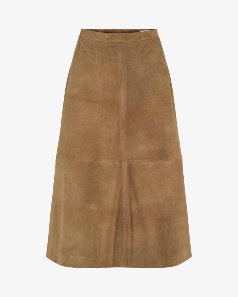 Soft Rebels Petra Suede Nederdel Brun