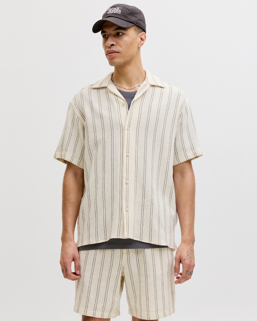 Jack Jones Coba Stribet Skjorte Kortærmet