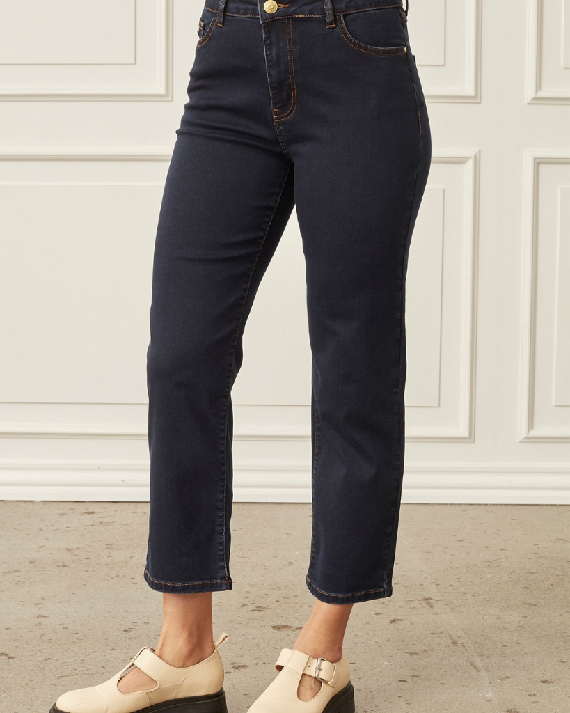 Isay Lido Straight Jeans Mørkeblå