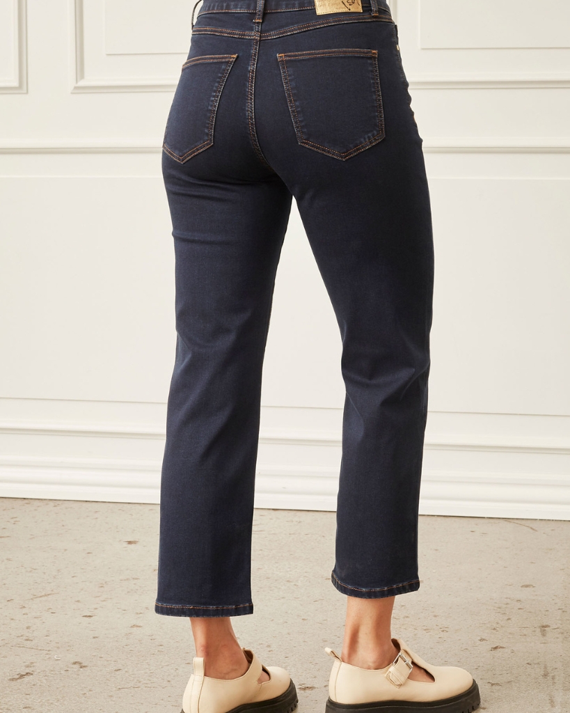 Isay Lido Straight Jeans Mørkeblå