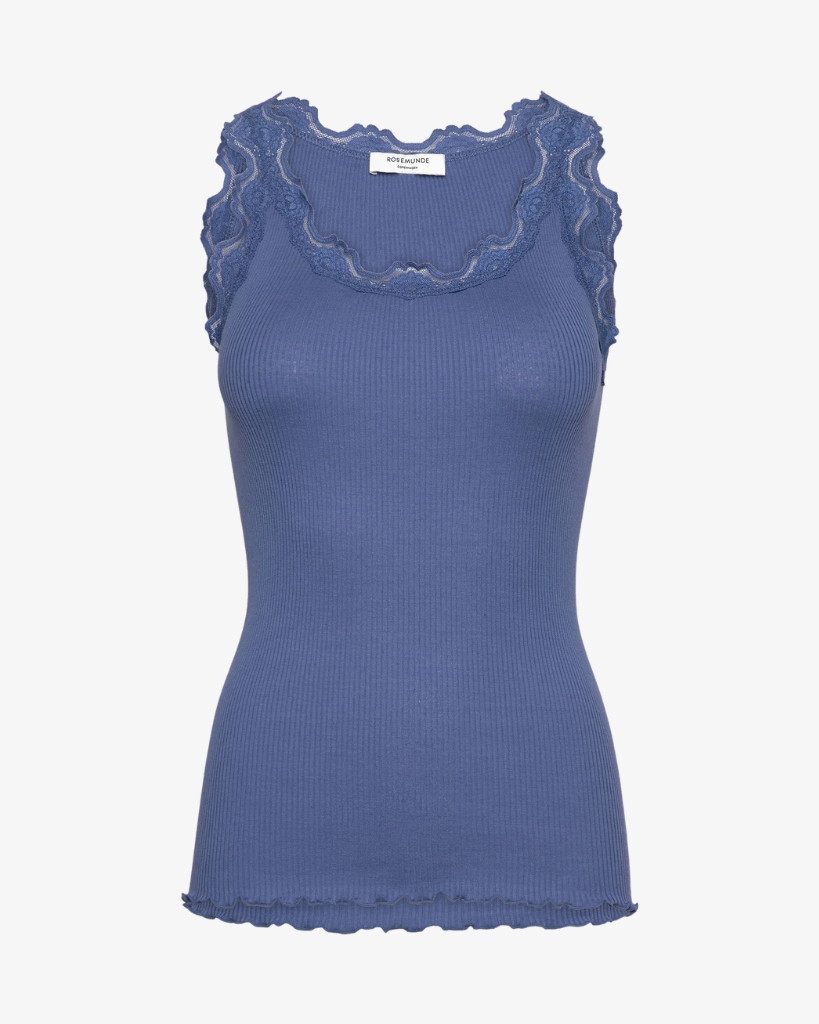 Rosemunde Babette Silketop Blå