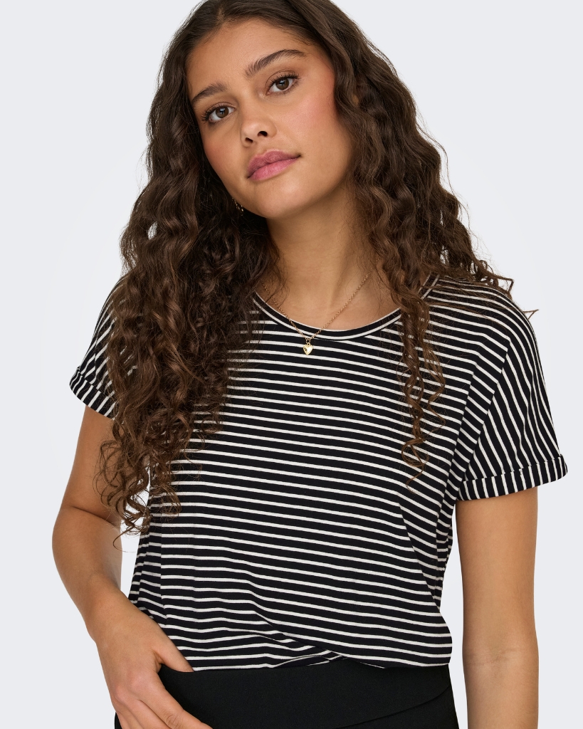 Jdy Sissy T-shirt Blå/Hvid