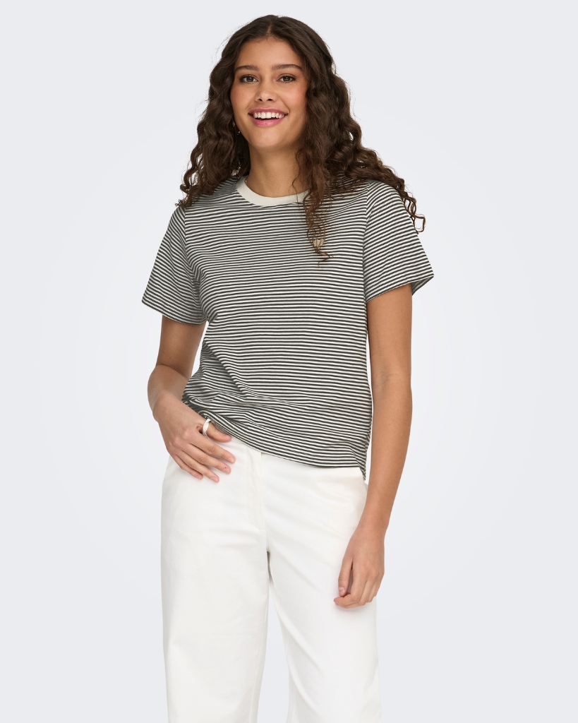 JDY Pisa T-shirt Brun/Offwhite