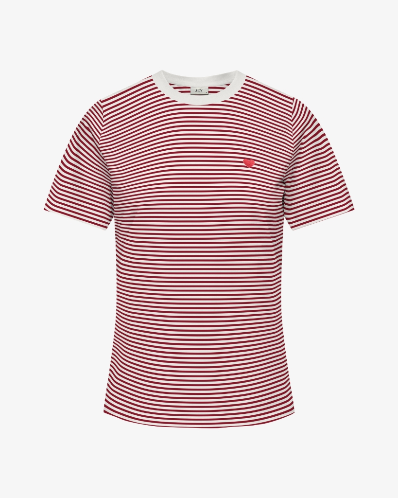 JDY Pisa T-shirt Rød/Offwhite