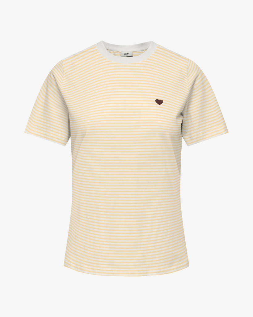 JDY Pisa T-shirt Gul/Offwhite