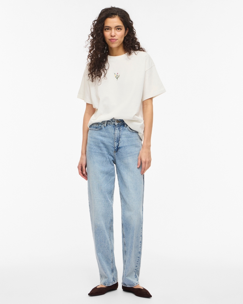 Vila Vimonie Floral T-shirt Hvid