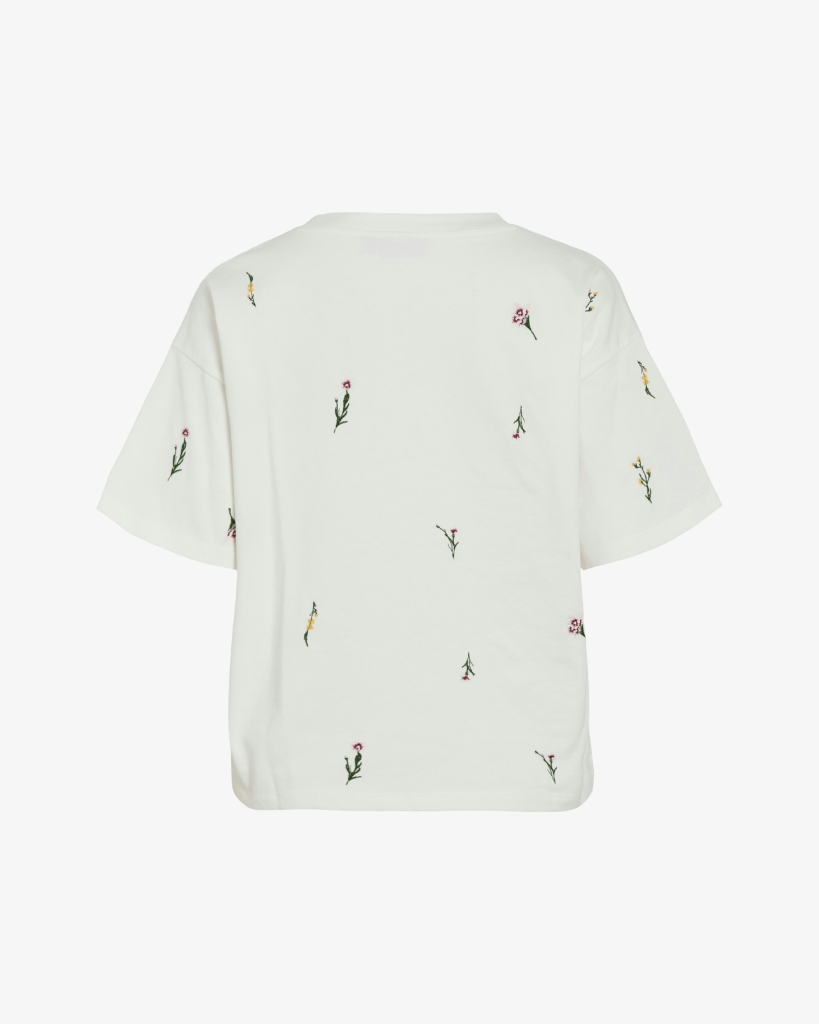 Vila Vimonie Floral T-shirt Hvid