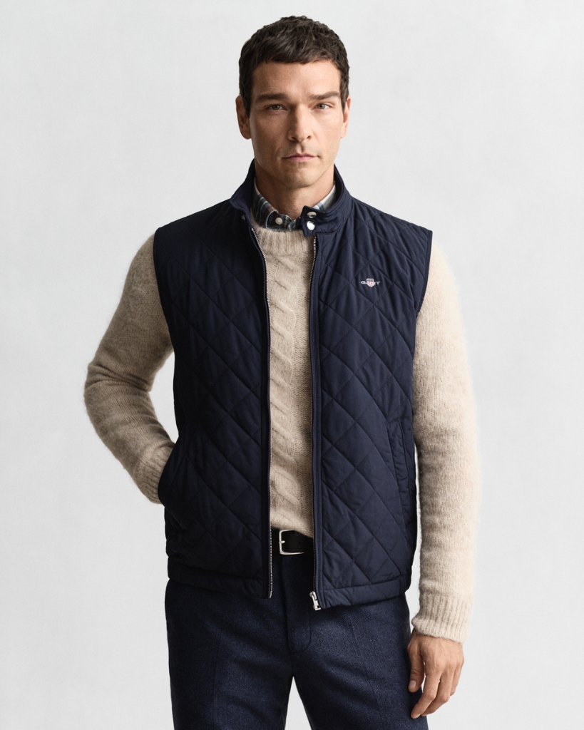 Gant Quilted Vest Mørkeblå
