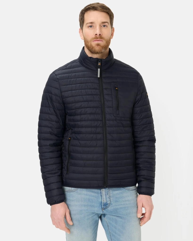 Camel Quilted Jakke Mørkeblå