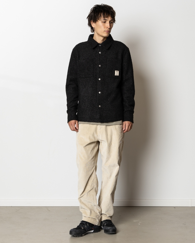 Fat Moose Ace Boucle Overshirt Sort