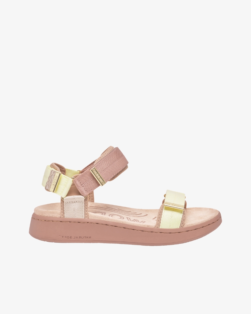 Woden Line Sandaler Taupe Multi