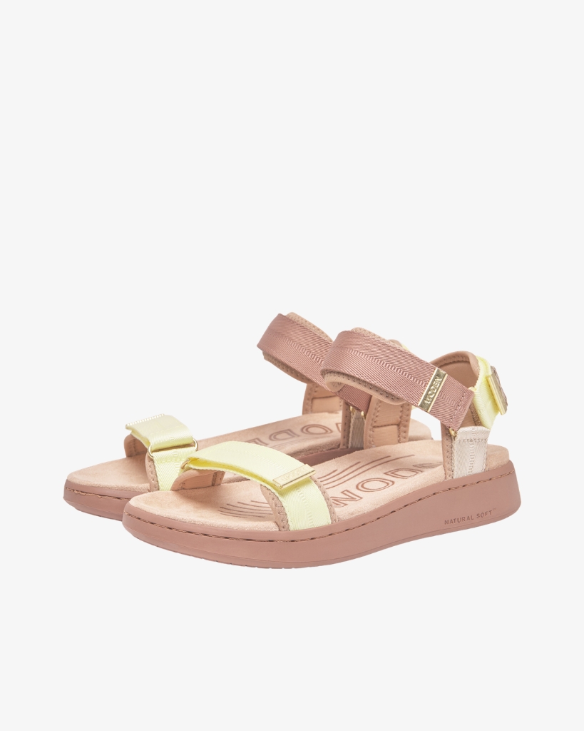 Woden Line Sandaler Taupe Multi