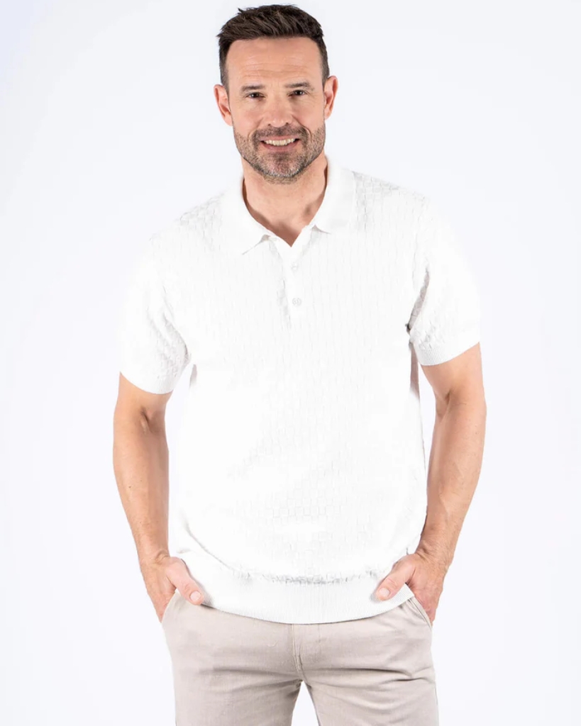 Pre End Charly Ternet Strik Polo Hvid