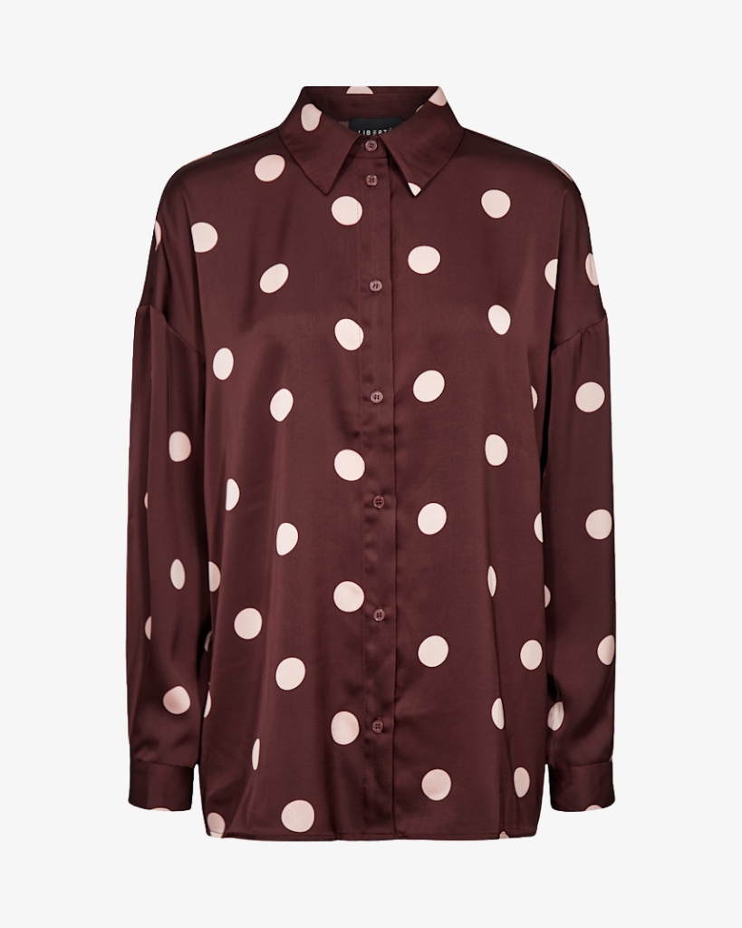 Liberte Dotti Skjorte Bordeaux/Rosa