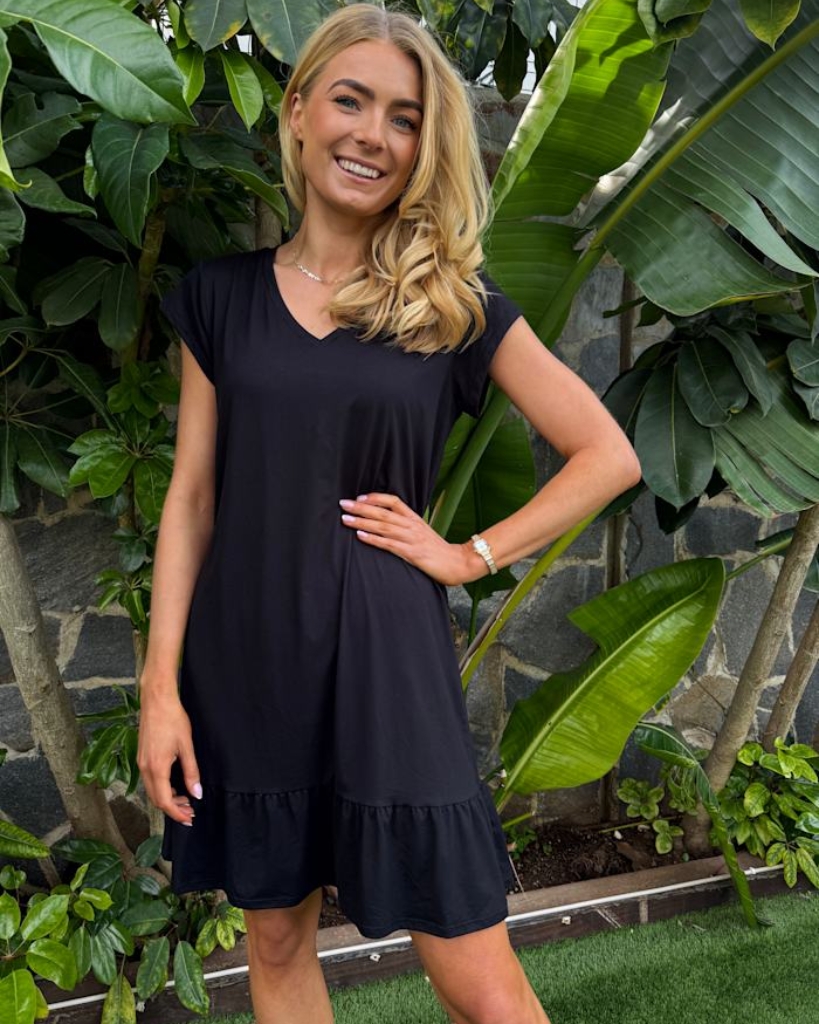 Liberte Alma Frill Kjole Sort