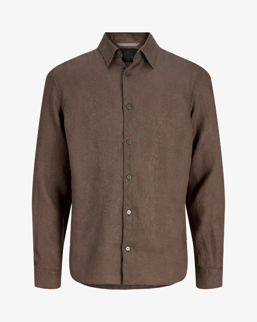 Jack Jones Lawrence Hør Skjorte Brun
