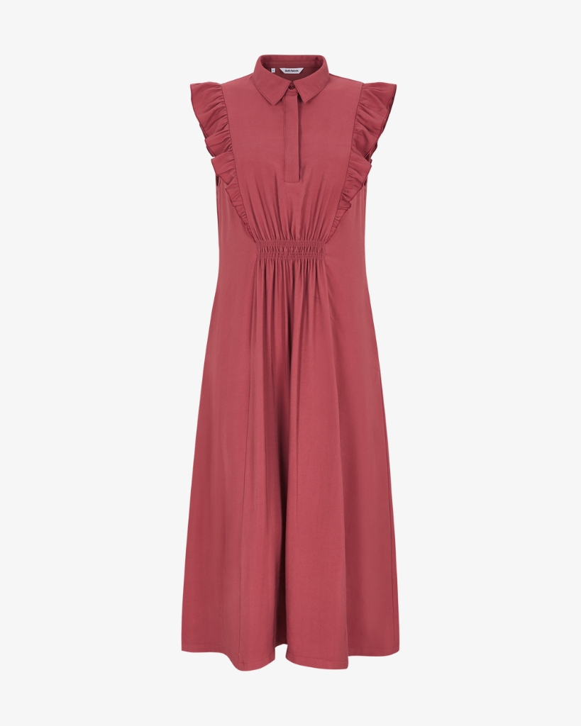 Soft Rebels Hanna Midi Kjole Terracotta