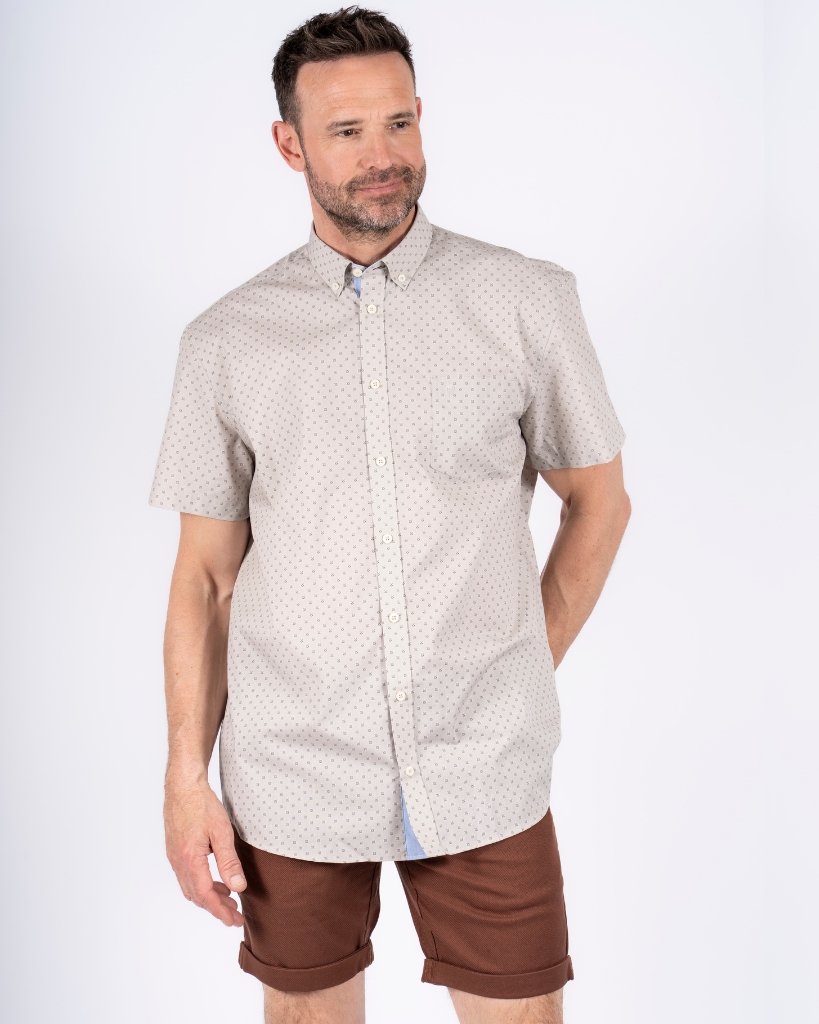 Pre End Napoli Kortærmet Skjorte Sand