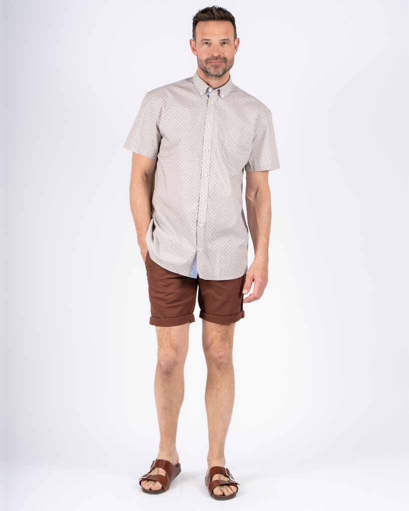 Pre End Napoli Kortærmet Skjorte Sand