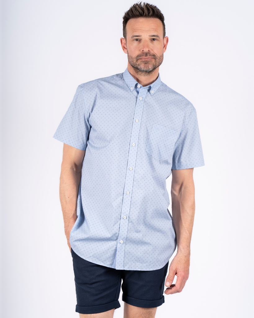 Pre End Napoli Kortærmet Skjorte Lyseblå