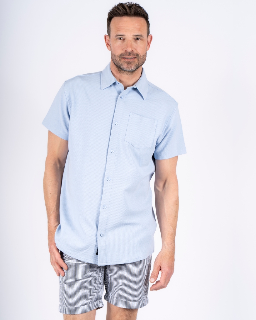 Pre End Joel Kortærmet Skjorte Lyseblå